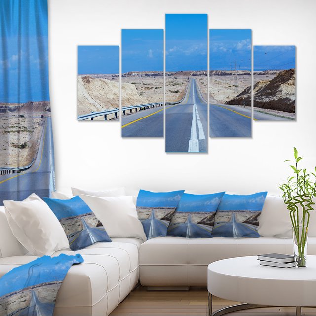 Beautiful Desert Road Israel - Landscape Canvas Art Print
