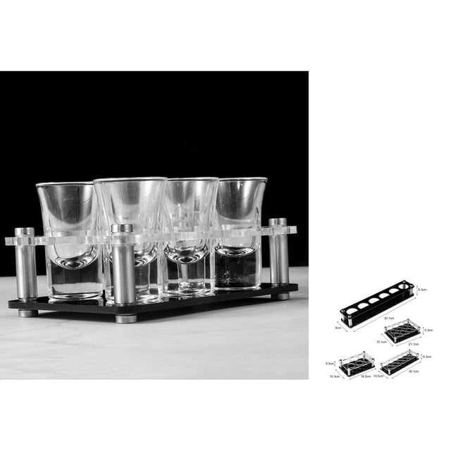 Porte-gobelet à Vin Haute Stabilité Transparent Léger Base Lourde Support de Verre à Shot pour Bar