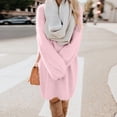 thumbnail image 2 of Robe Chandail pour Femmes à Manches Longues Femmes Chandail d'Hiver Tricot Col Roulé Chaud à Manches Longues avec Poche Mini Robe Chandail, 2 of 7