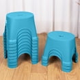 thumbnail image 4 of Low Stepping Stool For Bathroom Living Room Shower Nonslip Base Enhanced Stability Blue Plastic Construction Blue, 4 of 6