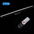 thumbnail image 2 of Unique Bargains 6.8mm ID 8.8mm OD 500mm White PVC Pipe Round Rigid Plastic Tube for Water Pipe 2 Pack, 2 of 5