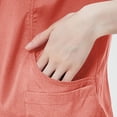 thumbnail image 5 of Styesk Sarraus pour Femmes Couleur Unie Ensembles de Sarraus Extensibles Pantalons de Sarrau Taille Haute Col Ras du Cou Hauts de Sarrau à Fermeture Éclair Joggers de Sarrau Confortables avec Poches Ensemble d'Uniforme d'Infirmière 2 Pcs, 5 of 5