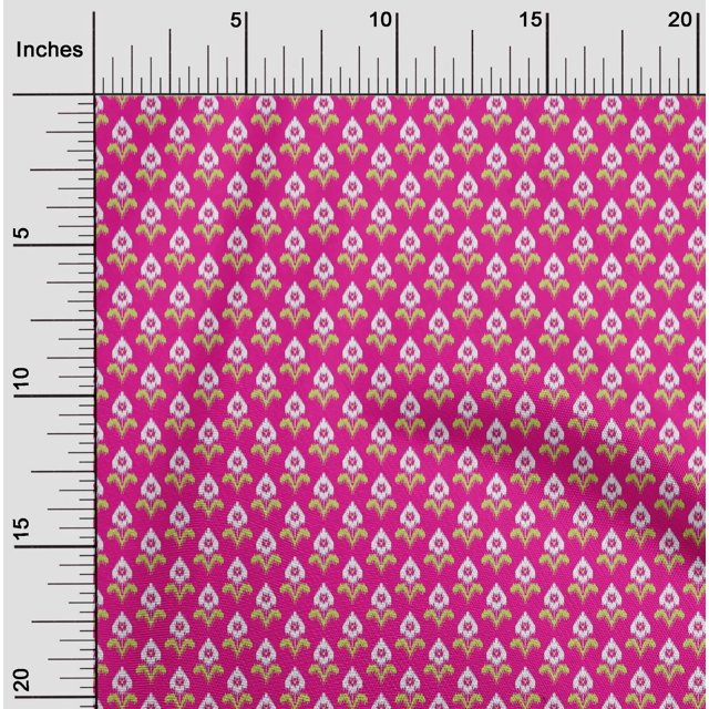 oneOone Polyester Lycra Fabric Ethnic Ikat Print Fabric By The Yard 56 Inch Wide