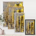 thumbnail image 4 of Designart Yellow Meets Grey Abstract Art II FLOAT FRAME WALL ART, 4 of 4