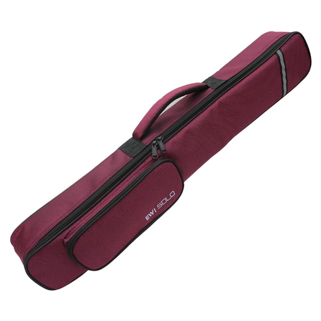 QualitChoice Durable Soprano Saxophone Case Oxford Cloth Waterproof With Easy Carry Options For Musicians Performing Wine red 80x8x9cm
