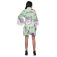 thumbnail image 3 of Moomaya Printed Short Robes For Women Cotton Robes For Women With Lace Trim, 3 of 6