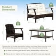 thumbnail image 2 of Gymax 4PCS Rattan Patio Conversation Furniture Set Wicker Sofa Set w/ Waterproof Cover, 2 of 9