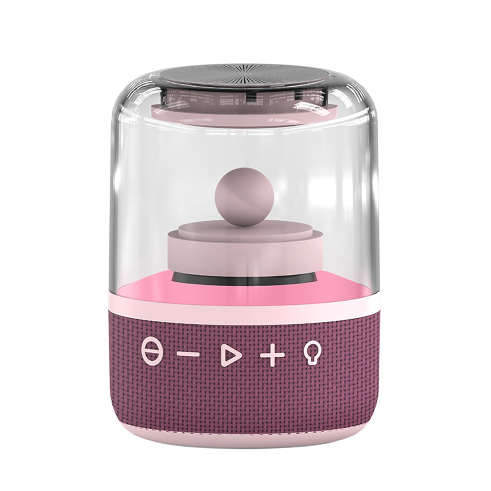 Portable Bluetooth Speakers with Subwoofer Transparent Colorful Light Effect Luminous Bluetooth Speaker Wireless Glazed Computer Audio Desktop Ornaments Ambient Light Audio
