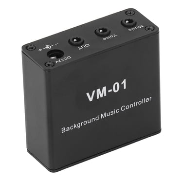 Contrôleur de musique Contrôleur de musique de fond Noir Excellente compatibilité Commutateur de musique de taille miniature pour les Soirée musicales Système de cinéma maison TV DC 12V