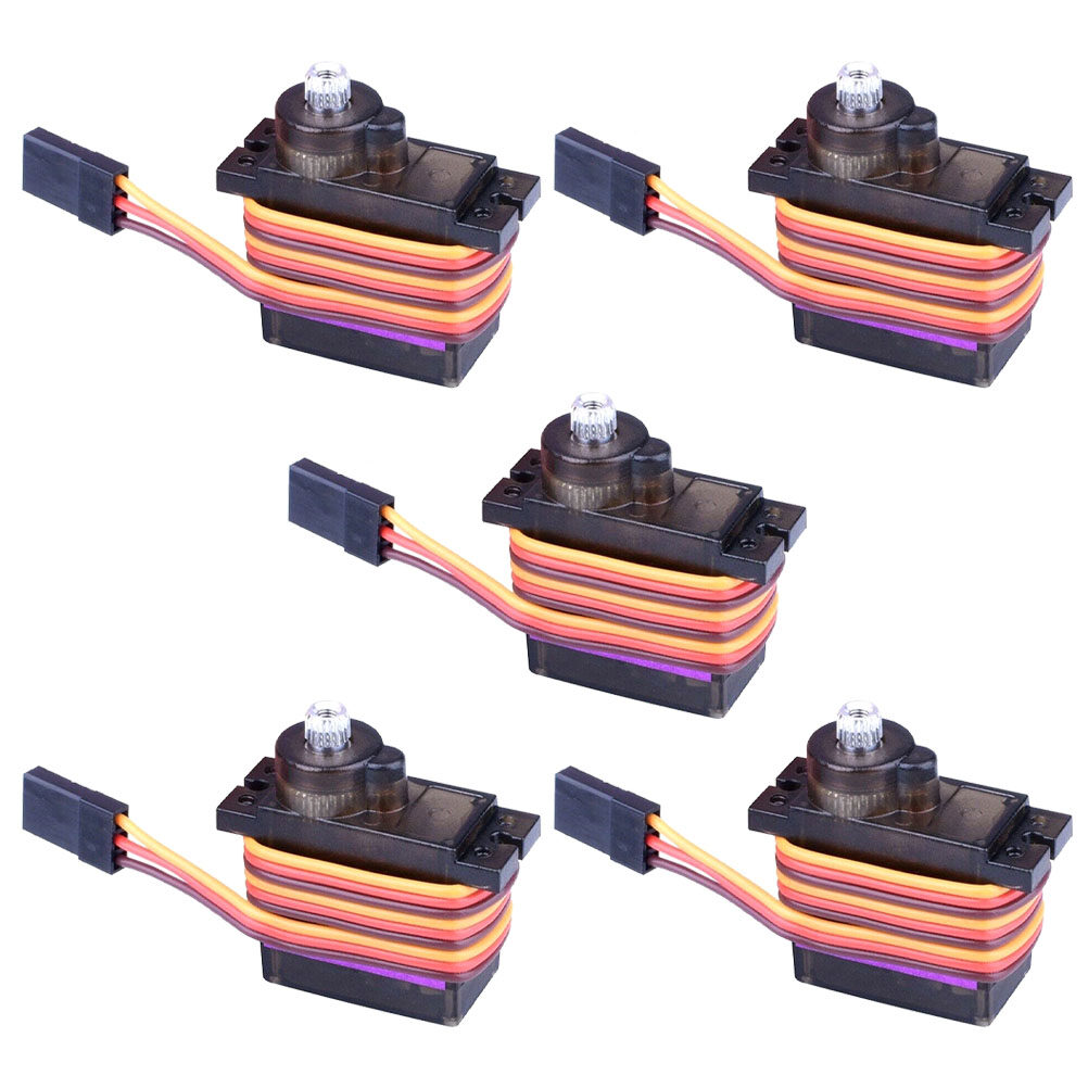 5 Pcs Micro Servo Moteur en Métal Mini Servo Moteur pour Hélicoptère Intelligent