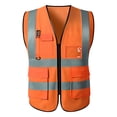 thumbnail image 1 of Mens Safe Vest, High Visibility Protective Work Clothes, Outdoor Work Belt, Reflective Strip, 1 of 4
