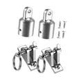 thumbnail image 3 of Rongfmy 2 Pcs Charnières de Pont et Quincaillerie de Tête d'Oeil Convient à un Tube de 1 Pouce Pièces de Réparation Robustes pour Bateau VR Acier Inoxydable de Qualité Marine Charnière 60x18mm, 3 of 9