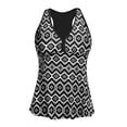 thumbnail image 4 of GDREDA Swimwears Tankinis Set 2 | Womens Tankini Tops Racerback Swim Tops Flowy Bathing Suit Tops Swimsuit Tops No Bottom Grey,S, 4 of 4