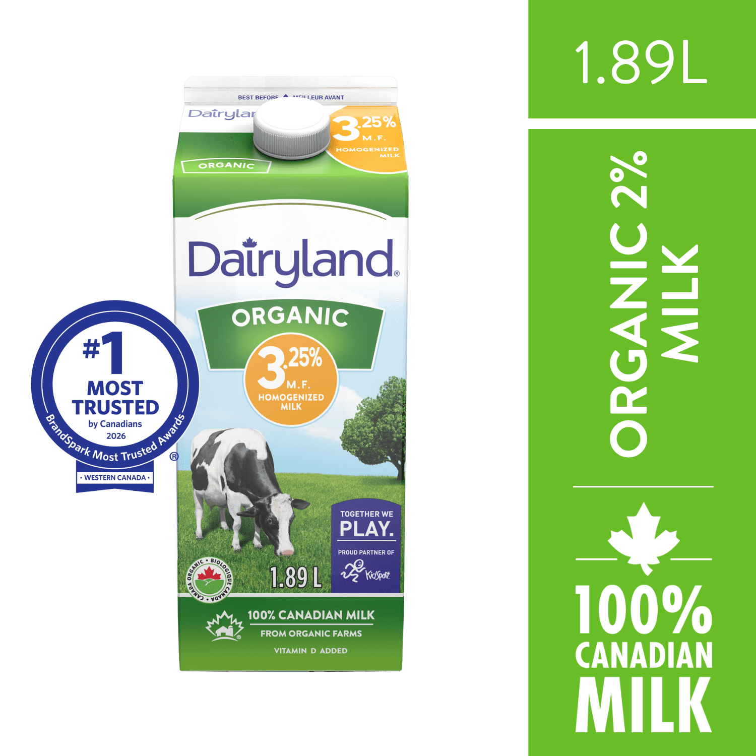 Dairyland Organic 3.25% Homogenized Milk - Walmart.ca