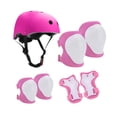 thumbnail image 2 of Almencla 7 Pieces Kids Helmet Protection Gear Set Hand Elbow Knee Pads Teens Children Skateboard Helmet for Bike Riding Sports Pink, 2 of 8