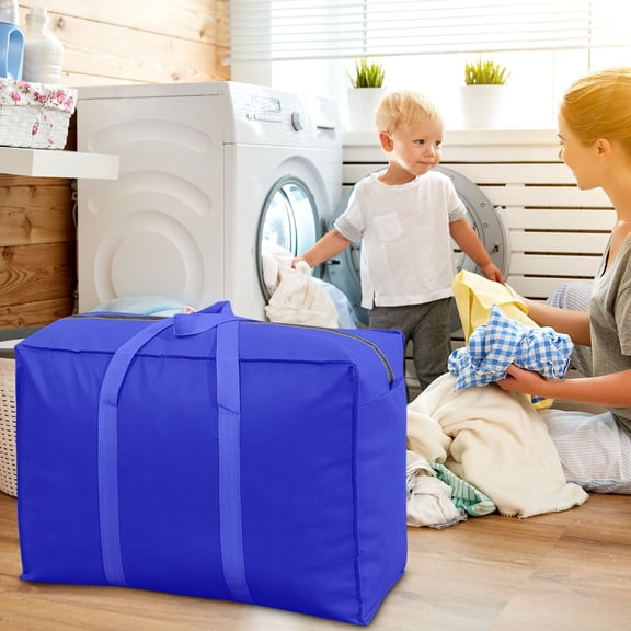 Sac Fourre-Tout de Rangement Type Duffel / Sac d'Emballage Non Tissé pour Déménagement, Vêtements, Couette, Couverture, Organisation de la Maison / Imperméable, Gain de Place, Durable, Poignées Robustes / Voyage, Lessive, Usage Polyvalent