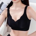 thumbnail image 3 of Women's Deep V Bralette - Floral Lace Push Up Bralette | Wireless Plunge Bra with Racerback Crop Top Design, 3 of 3