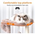 thumbnail image 3 of Cat Tree es Tower Condo with Scratching Post Cat Tower for Indoor Cats Fully Wrapped Sisal Pole Soft Platform Baskets and Dangling Toy Light HCTSW, 3 of 9