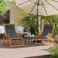thumbnail image 1 of vidaXL Chaises de Plage Pliantes 2 Pcs Tissu Gris, 1 of 5