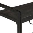 thumbnail image 2 of vidaXL 3-Tier Bookcase Black 140x30x80 cm Solid Mango Wood, 2 of 5