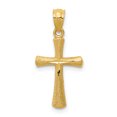 thumbnail image 1 of 14K Yellow Gold Diamond Cut Cross Pendant, 1 of 2