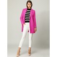 thumbnail image 2 of INSPIRE CHIC Manteau Long Classique pour Femme à Revers Cranté, Manches Longues, 2 of 7