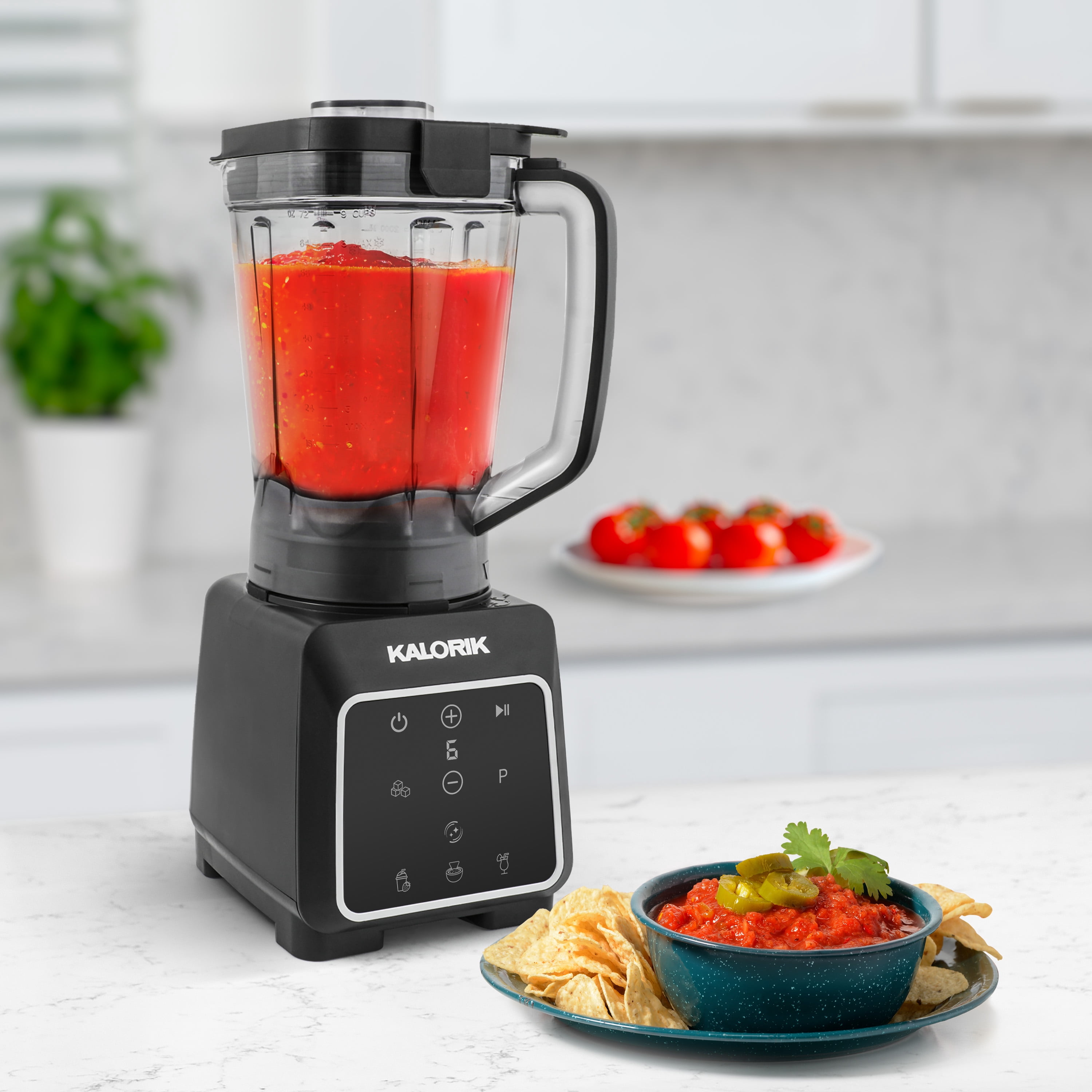 Kalorik 1800 Watt High-Performance Programmable Blender, Designer Series in Black/Silver (BLKA18BS43CA)