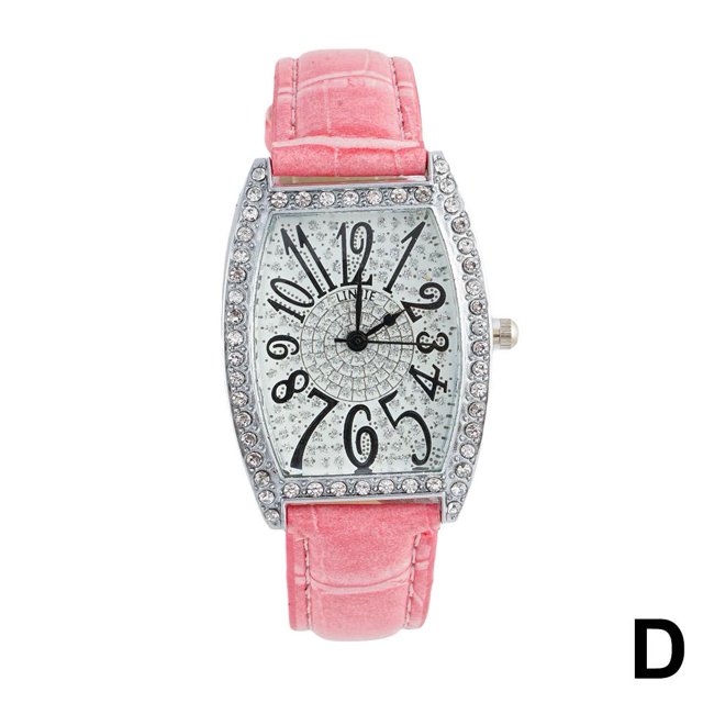 Starry Sky Watch For Women, Full Of Diamonds, Couple Watch, Silver Digital Barrel Shape