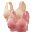 thumbnail image 1 of DecSea 2PC Woman's Embroidered Glossy Comfortable Breathable Bra Underwear No Rims, 1 of 2