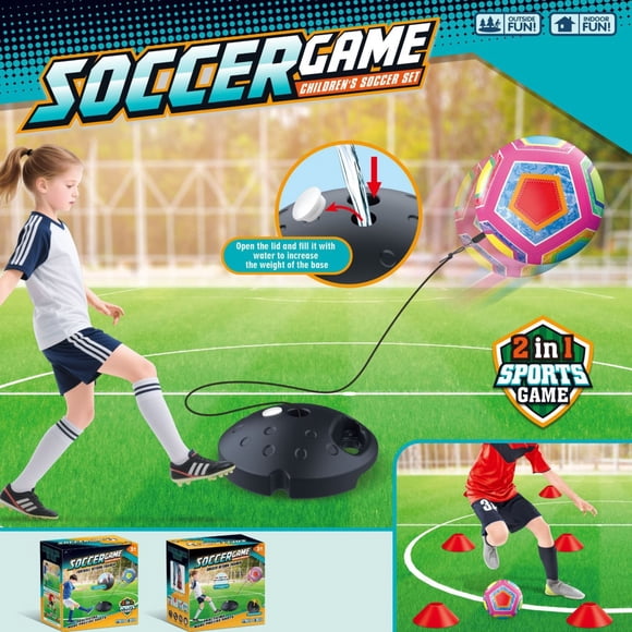 NAOJIE Sports Soccer Toys for Beginners: 2-in-1 Portable Soccer Toy with Rebound - Interactive Soccer Gift for 3 4 5 6 7 8-12 Year Old Indoor Outdoor Backyard - Perfect Christmas Birthday Gifts