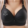 thumbnail image 1 of Bras for Women, Womans Printing Gathered Together Large Size Daily Bra Underwear No Rims, 1 of 6