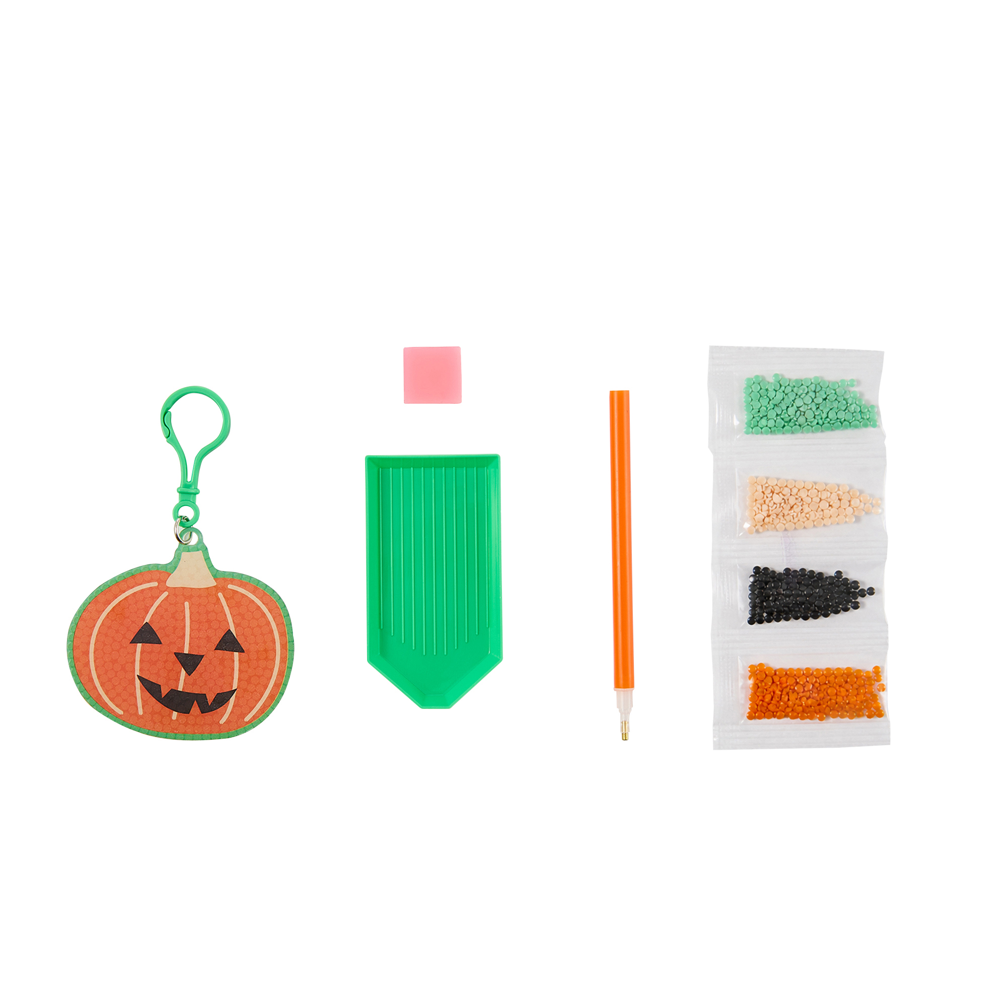 Halloween Diamond Keyring Toy, Pumpkin design,  Plastic Material, Party Favors, Ages 3+, by Way to Celebrate