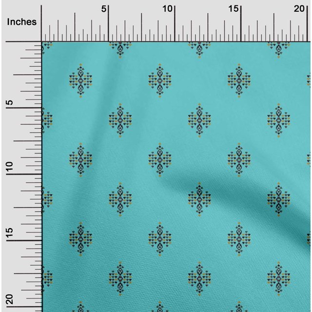 oneOone Viscose Jersey Fabric Geometric Ikat Print Fabric By Yard 60 Inch Wide