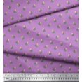thumbnail image 2 of Soimoi Modal Satin Tissu Dot,Leaves & Rose Imprimé Floral 1 Yard 42 Inch Wide, 2 of 3