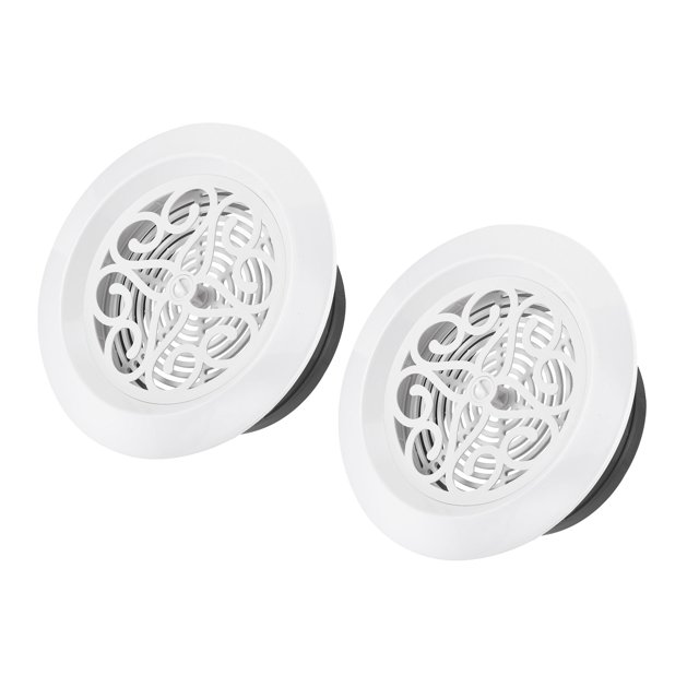 Unique Bargains 6 Inch Adjustable Pattern Screen Grille Cover Louver Round Air Vent 2 Pack