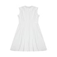 thumbnail image 3 of Robe Vintage en Coton et Lin pour Femmes, Robe Midi Décontractée d'Été à Boutons, Col en V, Grande Taille p-3TG, 3 of 6