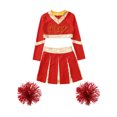 thumbnail image 3 of Sxiwei Kids Girls Cheerleading Uniform Cheer Outfits Metallic Patchwork Competition Performance Costume C01 12, 3 of 5