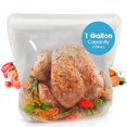 thumbnail image 2 of Sac de Rangement Alimentaire en Silicone 102oz TTG Ensemble de 2] Sacs de Congélation Réutilisables - Couvercles pour Aliments Zéro Déchet et Contenants Contenants en Silicone Réutilisables avec Couvercle, sous Vide, Sacs Très Grands, 2 of 4