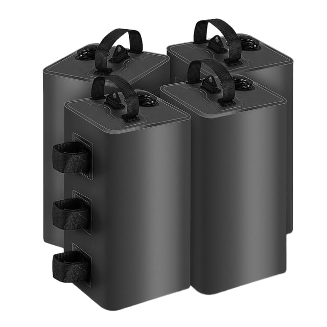Langgg 4pcs/set Durable Tepee Weights For Canopy Legs Universal Fit Easy To Install Easy To Fill And Easy black 10L