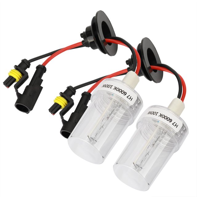 Phare au Xénon, 2pcs 100W H7 6000K Phare au Xénon Lampe Design Rationalisé