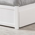 thumbnail image 4 of Nantucket Queen Wood Platform Bed with Footboard and Storage Drawers in White, 4 of 9