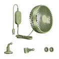 thumbnail image 4 of veasfak USB Car Cooling Fan Adjustable for Sedan Backseat Dashboard Van Green, 4 of 9
