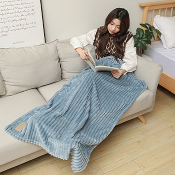 Chmadoxn Throw Blanket, Throw Blanket for Couch Cover Blanket Layer Thread Blanket Towel Quilt Double Conditioning Quilt Summer Quilt Small Blanket Facecloth Blanket Facecloth Striped Blanket