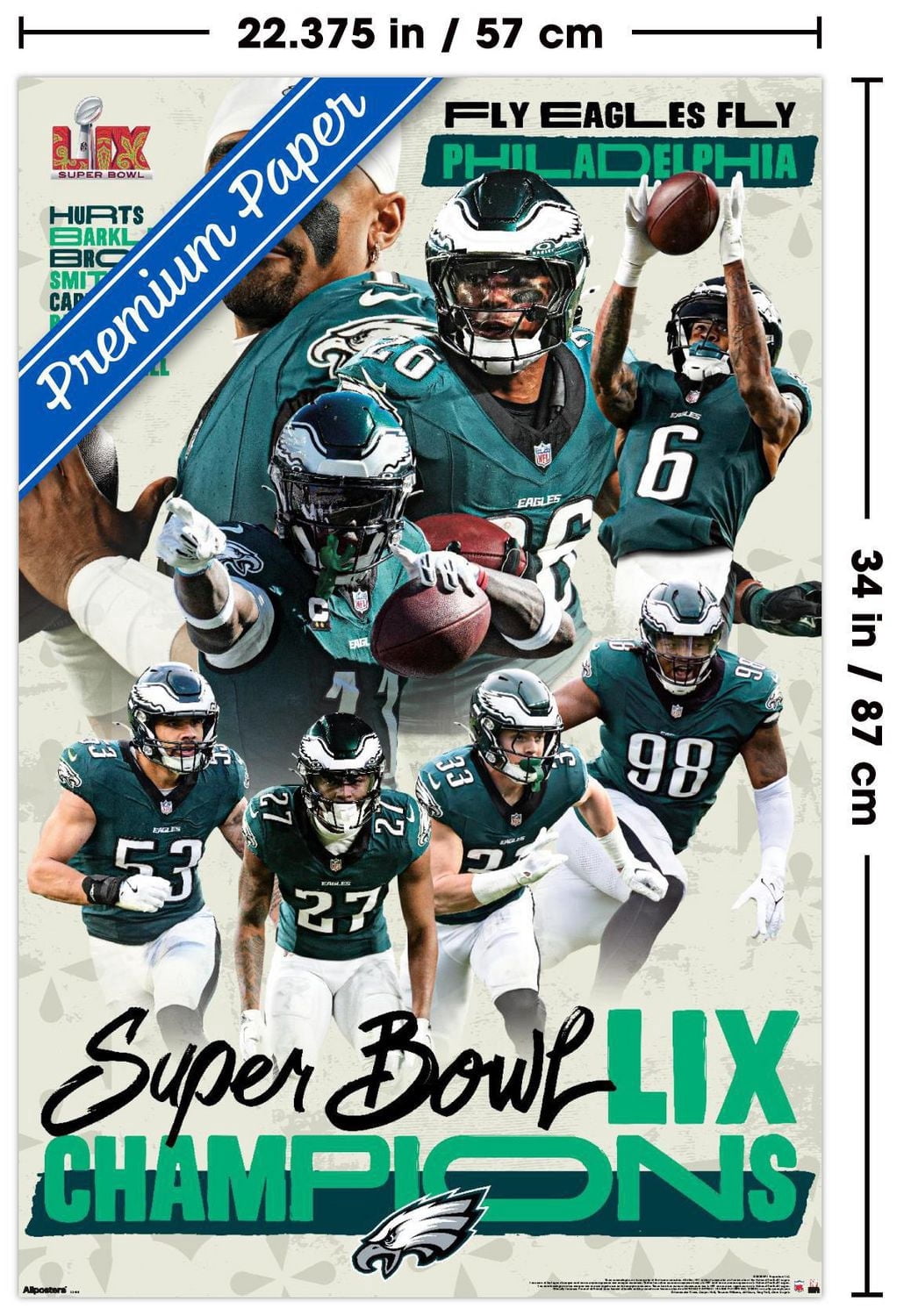 NFL Philadelphia Eagles - Super Bowl LIX Champions Wall Poster