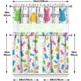 thumbnail image 4 of Easter Kitchen Curtains 3-Piece Set Bunny Chick "Hello My Peeps" Rod Pocket Short Tier Curtains 36 Inch Cute Farmhouse Holiday Decor, 4 of 6