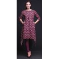 thumbnail image 3 of Bimba Kurti Asymétrique à Imprimé Rose Rose et Floral pour Femmes, Robe d'Été Indienne Tunique Petite, 3 of 6