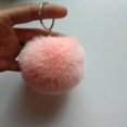 thumbnail image 2 of Fuzzy Ball Keychain Supple Comfortable Lovely Key Rings Adorable Practical Key Chains Women for Children Adults Elderly Students Pink 5cm, 2 of 8