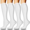 thumbnail image 1 of Miqool Compression Socks for Women Men 4 Pairs Casual Support for Nurses Running Travel, 1 of 2