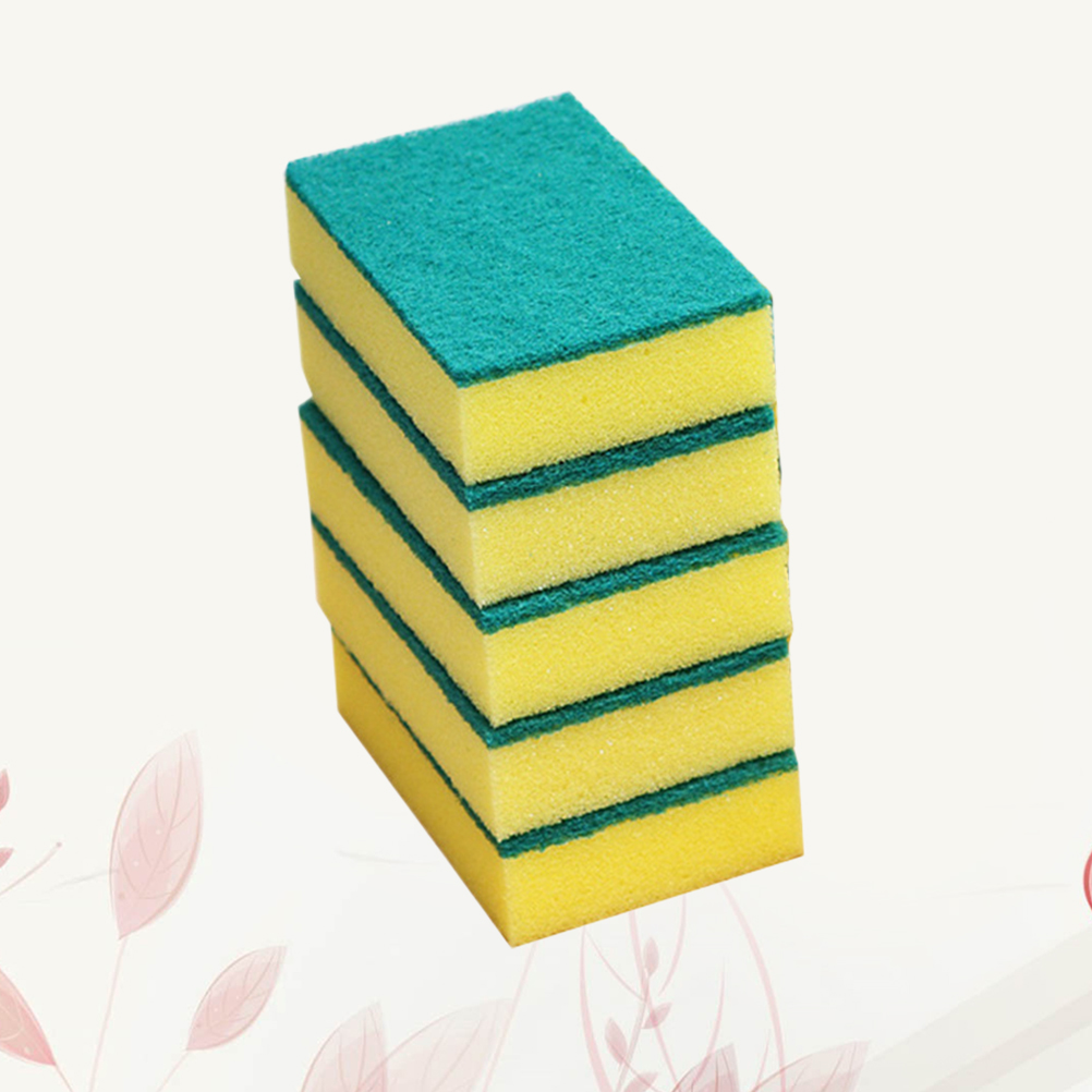 OULII 5Pcs Non-damaging Cleaning Sponges Kitchen Utensils Bathroom Scrub Pads