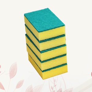 OULII 5Pcs Non-damaging Cleaning Sponges Kitchen Utensils Bathroom Scrub Pads